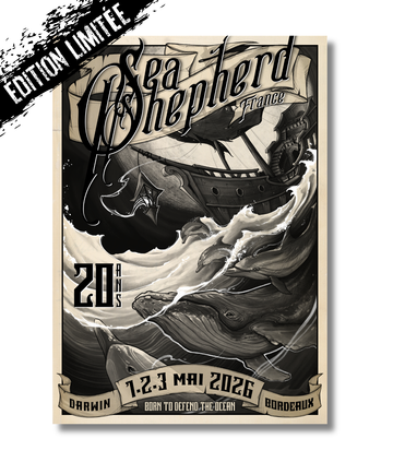 Autocollant 20 ans Sea Shepherd France