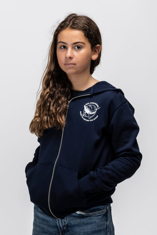 Sweat Zippé Baleine Defend Kids