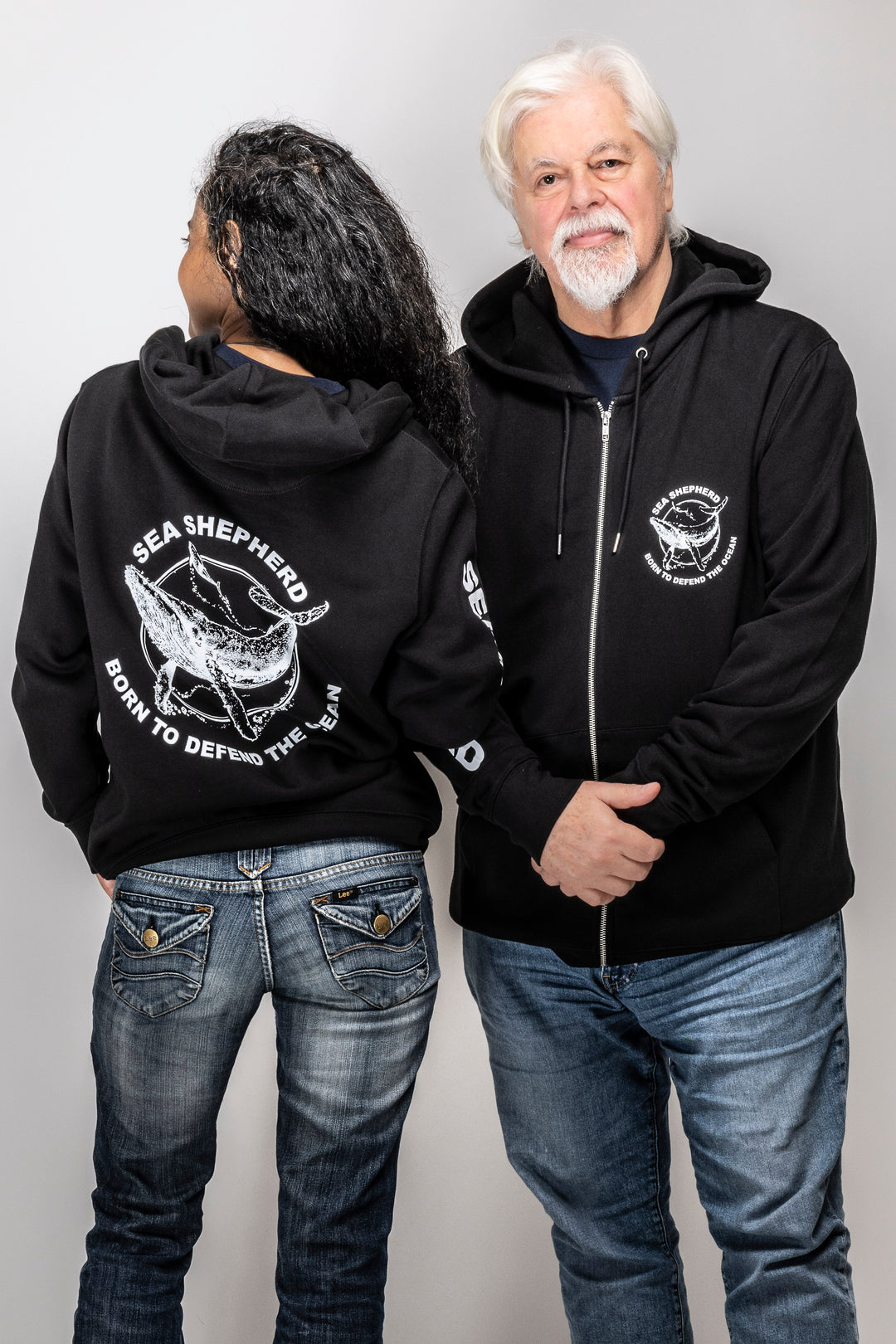 Sweat Zippé Unisexe Baleine Defend