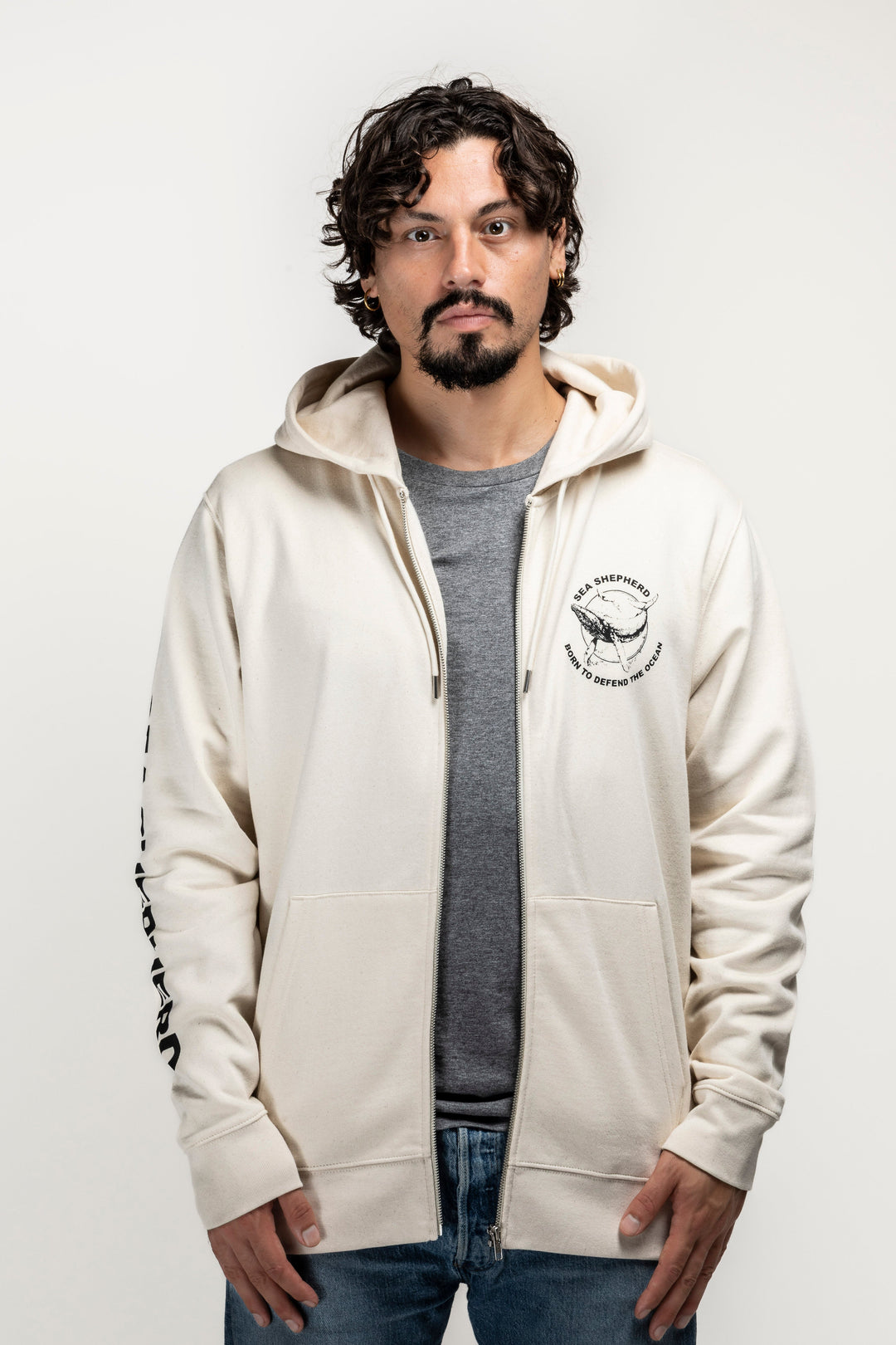 Sweat Zippé Unisexe Baleine Defend