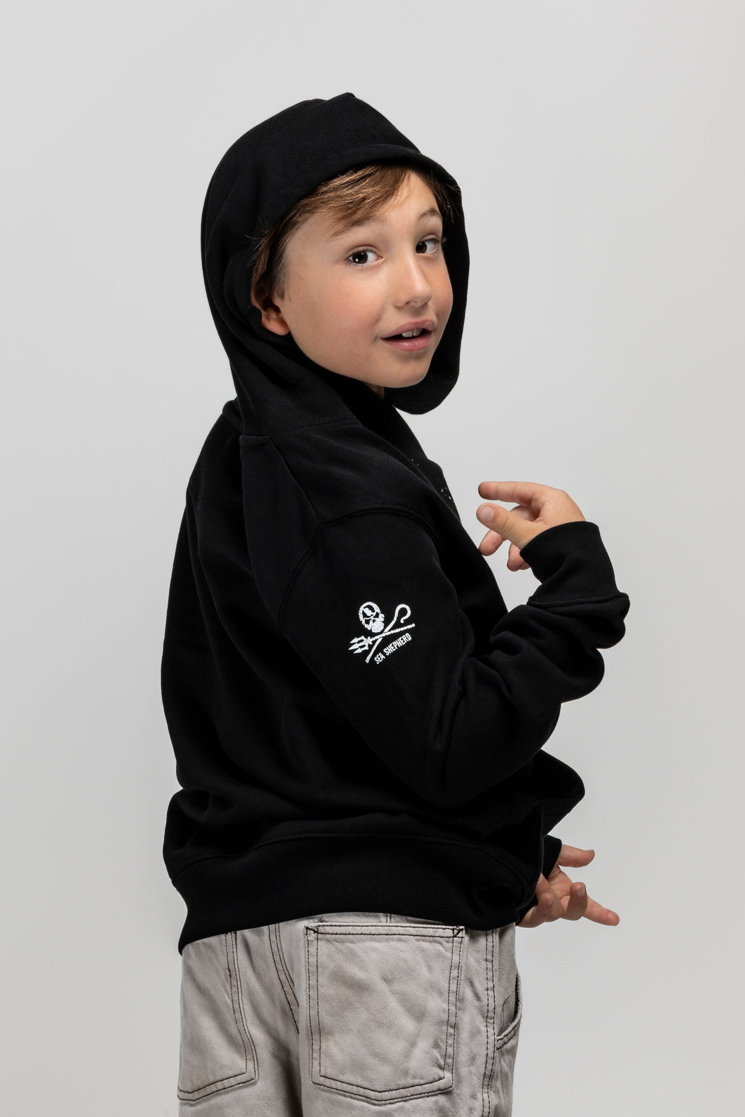 Sweat à capuche - à manches longues - FR57ELU Noir/charbon - Sport Sweat à capuche - à manches longues - FR57ELU Noir/charbon - Sport