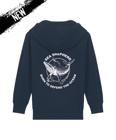 Sweat Zippé Baleine Defend Kids