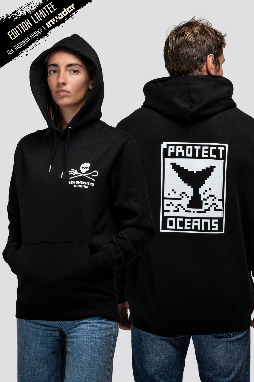 Sweat Unisexe Protect Oceans x Invader