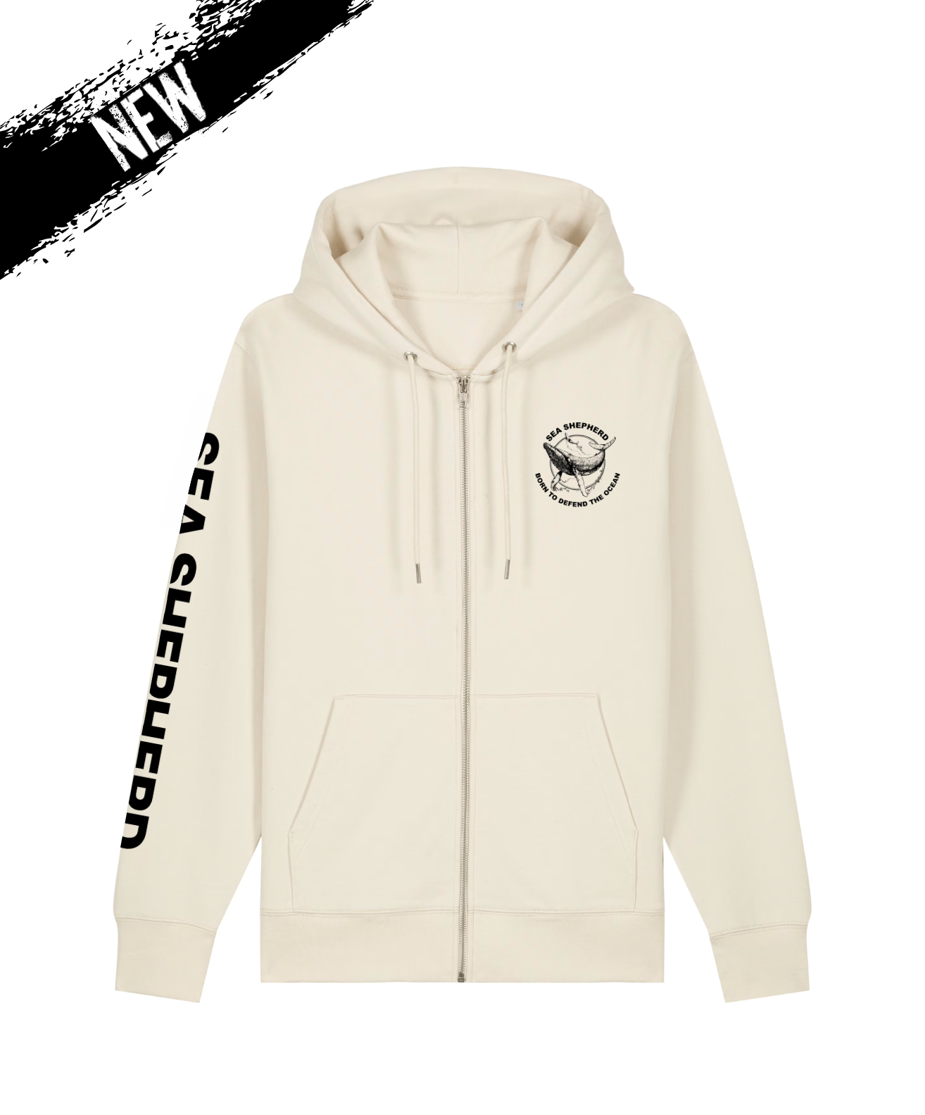 Sweat Zippé Unisexe Baleine Defend