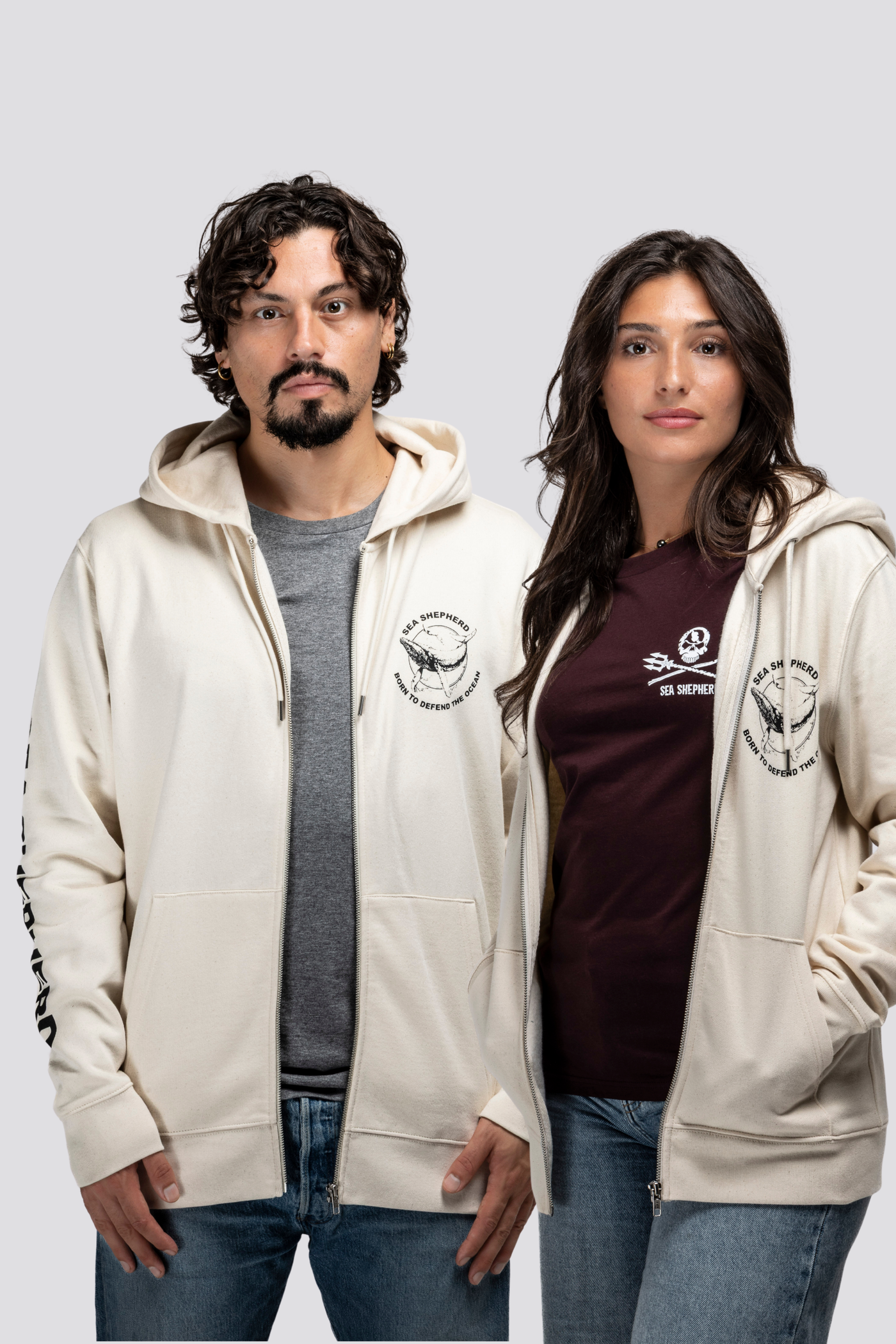 Sweat Zippé Unisexe Baleine Defend