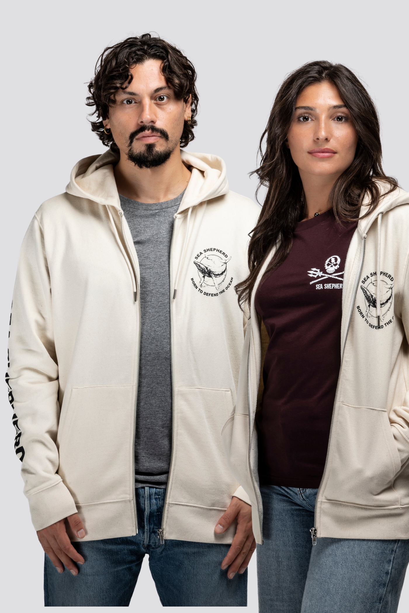 Sweat Zippé Unisexe Baleine Defend