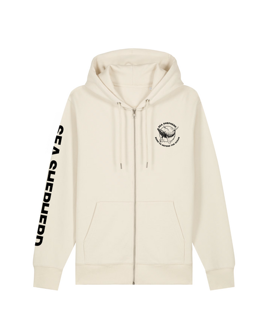 Sweat Zippé Unisexe Baleine Defend