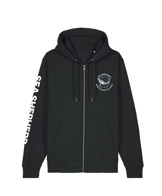 Sweat Zippé Unisexe Baleine Defend
