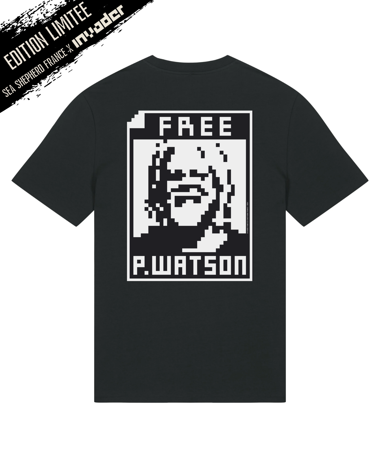 T-shirt Unisexe Free Paul Watson x Invader