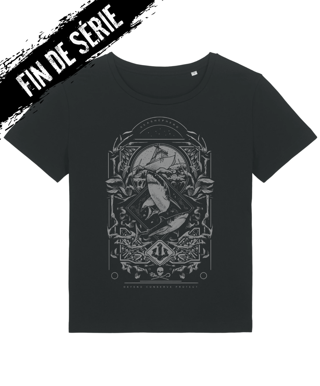 T-shirt Femme Stay Close Requins